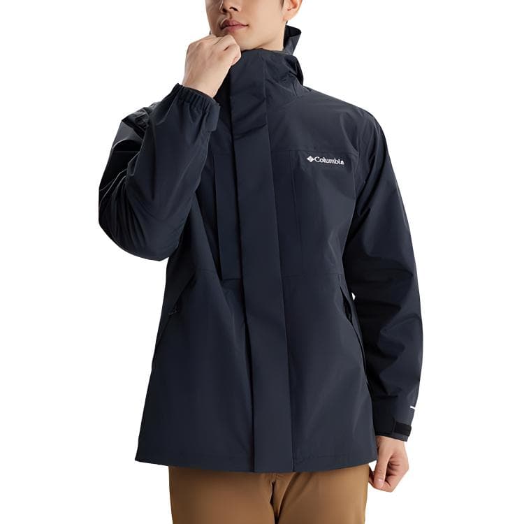 Демисезонная куртка Columbia AW24 Водонепроницаемый Термический Легкий Ветровка Унисекс Черный - изображение 3