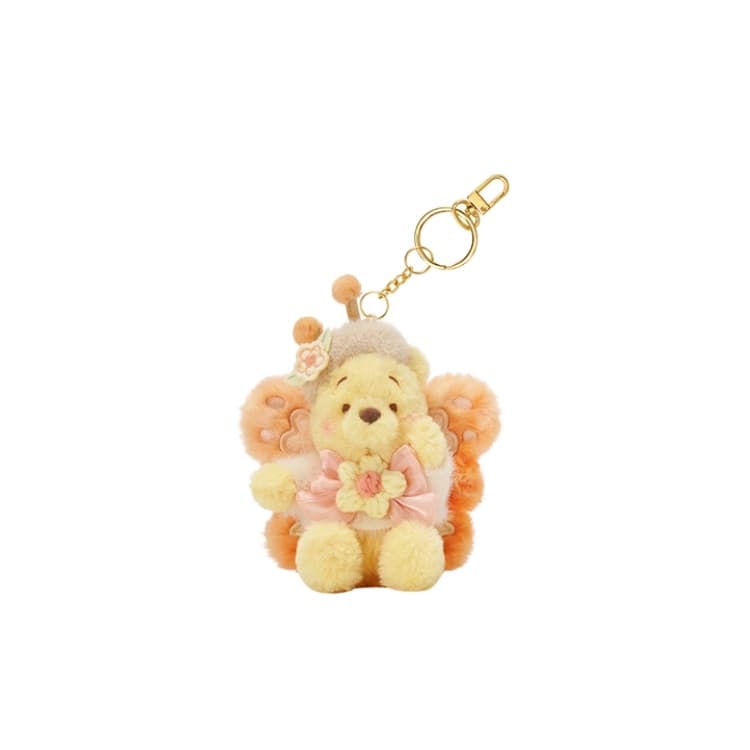 Disney x DISNEYLAND Butterfly Winnie The Pooh Collection Желтые оттенки Кольцо для ключей Игрушки Мягкие брелоки-игрушки - изображение 1