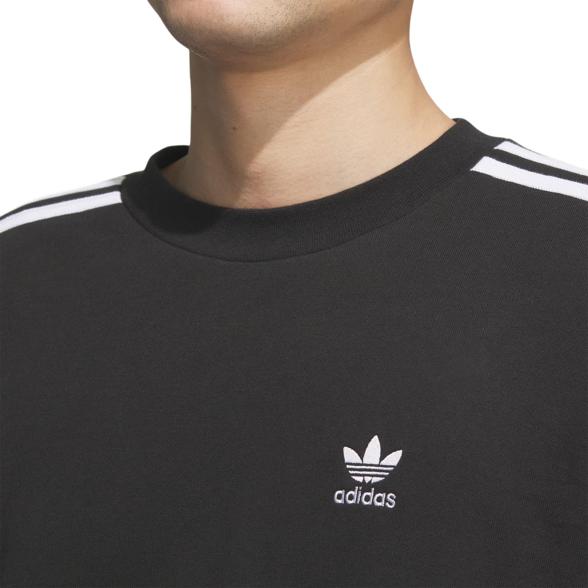 Худи Adidas Originals ADICOLOR Оверсайз КРУГЛЫЙ ВЫРЕЗ ТОЛСТОВКА Мужской Черный - изображение 3