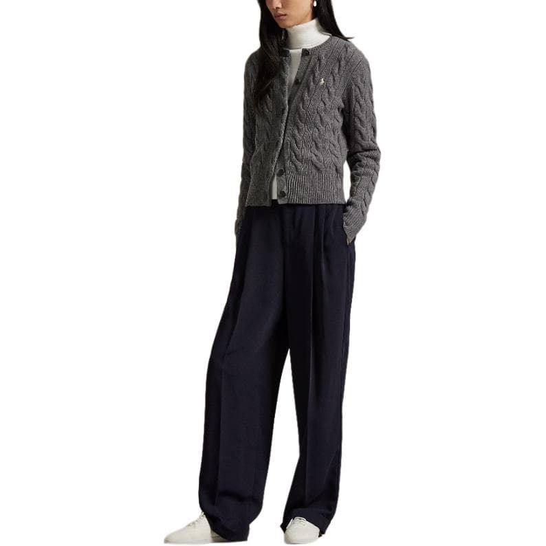Кардиган Polo Ralph Lauren FW25 Свитер Облегающий Женский Серый - изображение 2