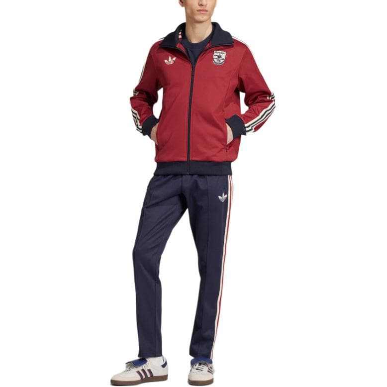 Куртка Adidas Originals ARSENAL X ADIDAS Куртки Пальто Мужской Элегантный Темный красновато-фиолетовый - изображение 4