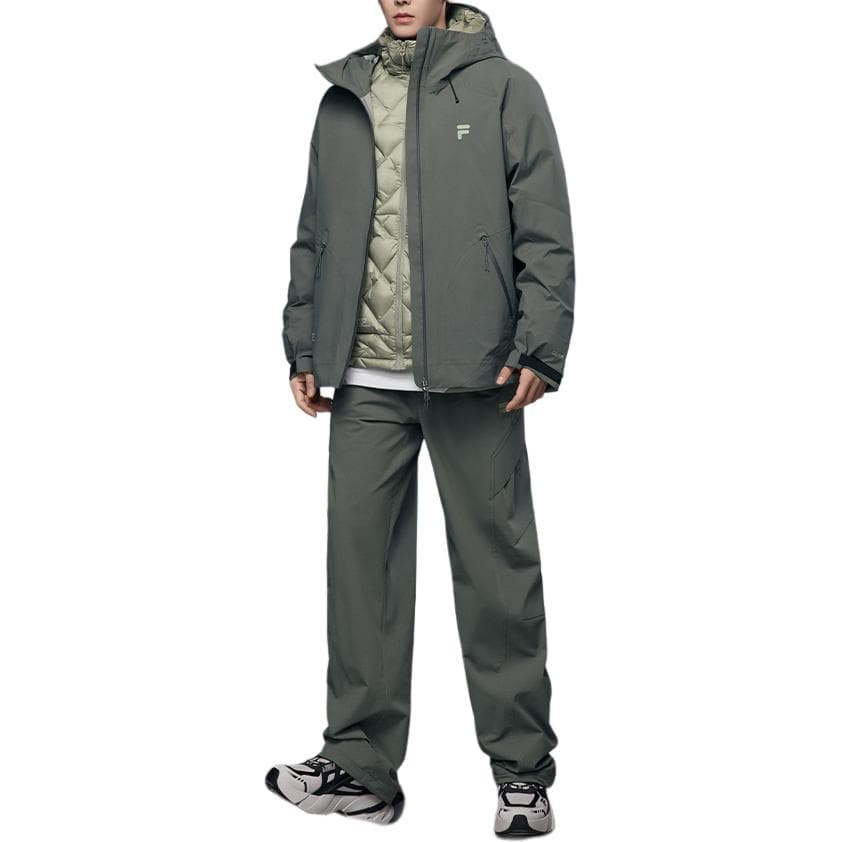 Зимняя куртка FILA FUSION URBAN TECH Мужской пуховик Полынно-зеленый - изображение 3