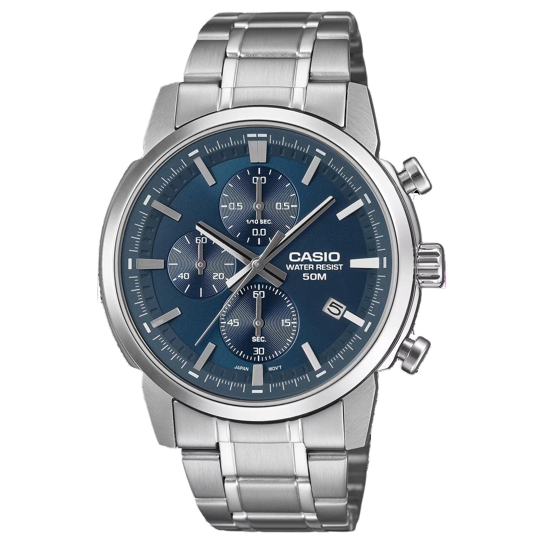 Часы CASIO EDIFICE Кварцевый механизм нержавеющая сталь ремешок мужские часы синий циферблат - изображение 1