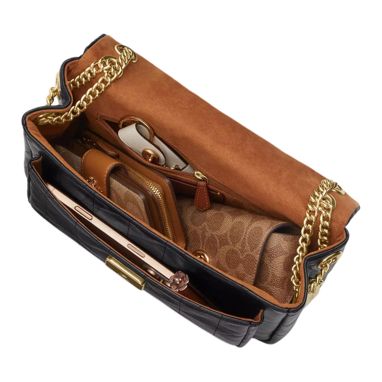 Сумка через плечо COACH Сумка через плечо из коровьей кожи большая женская сумка черная - изображение 4