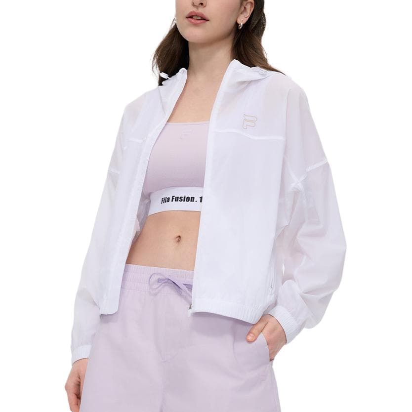Куртка FILA FUSION FOB Куртки Пальто Женские Стандартный белый - изображение 4