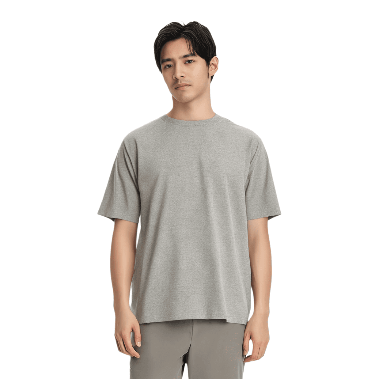 Футболка Fear of God Essentials SS21 Short Sleeve Tee Dark Heather Oatmeal LogoT - изображение 3