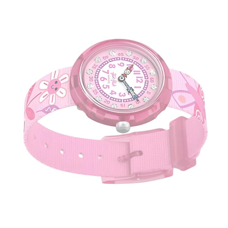 Часы SWATCH Flik Flak Кварцевый механизм водонепроницаемость 30 м детские часы 31,85*30,6 мм розовый циферблат - изображение 3