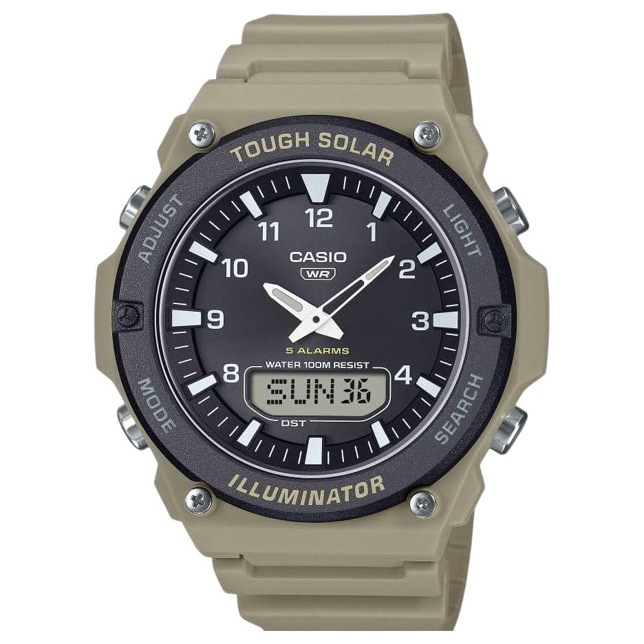 Часы Коллекция Casio AQ S820W ['100' 301050]Y Водонепроницаемый Солнечный Механизм Смола Шнуровка Часы Мужские - изображение 1