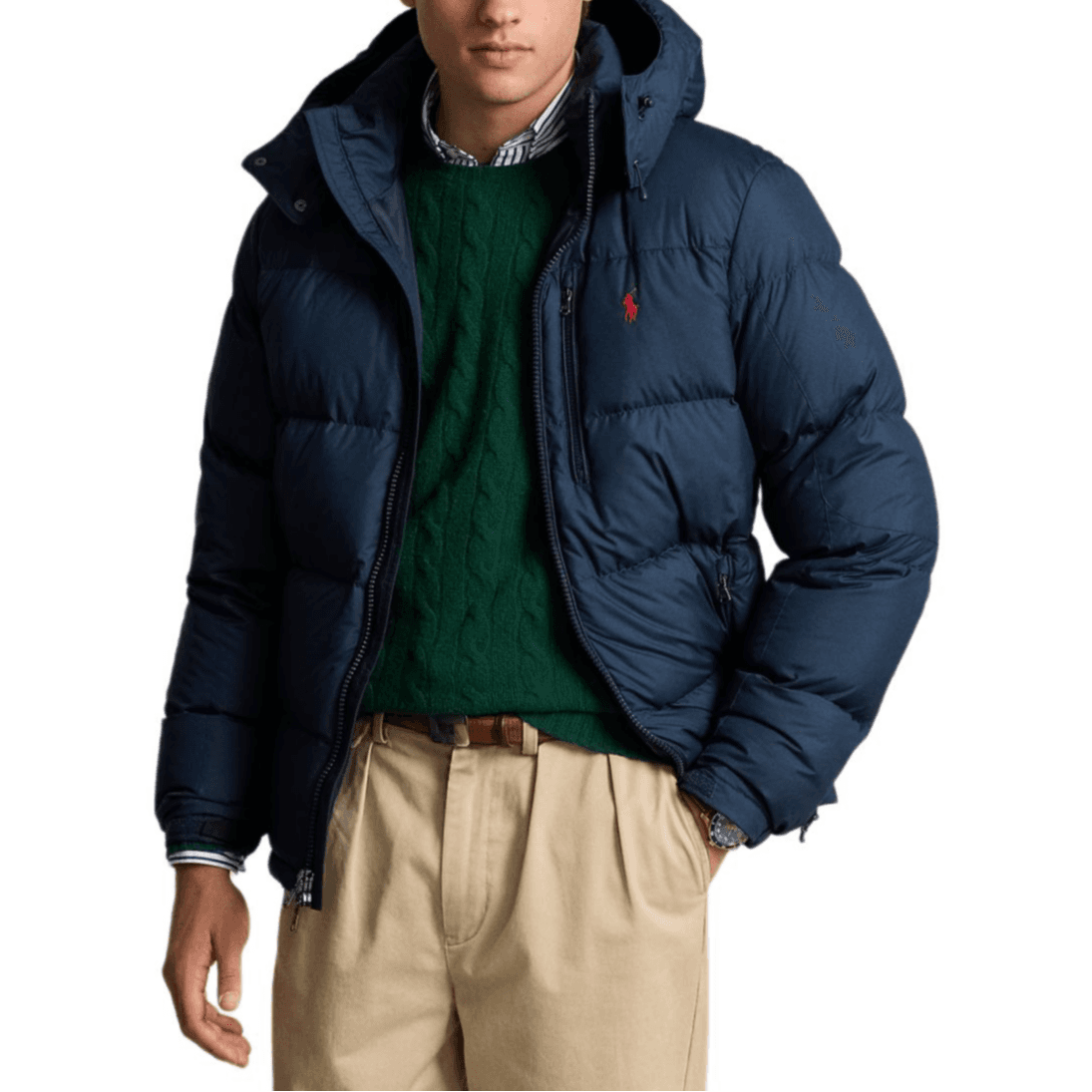 Зимняя куртка Polo Ralph Lauren FW24 Пуховик Мужской Темно-Синий - изображение 2