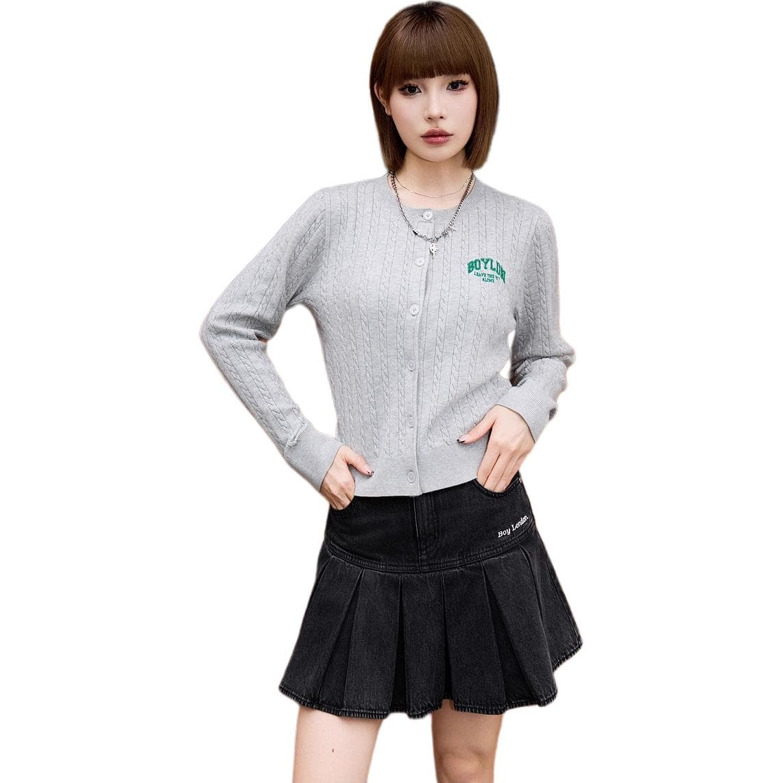 Кофта Boy London Серый Женские Трикотаж - изображение 4