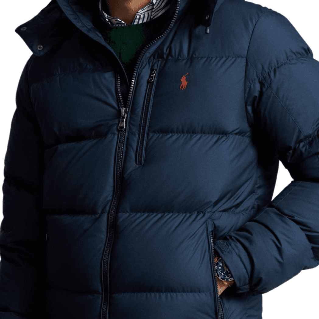 Зимняя куртка Polo Ralph Lauren FW24 Пуховик Мужской Темно-Синий - изображение 5