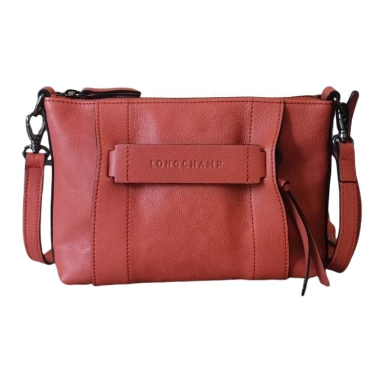 Сумка через плечо LONGCHAMP Сумка через плечо с объемной конструкцией сумка на плечо маленькая женская оранжево-красная из коровьей кожи - изображение 1