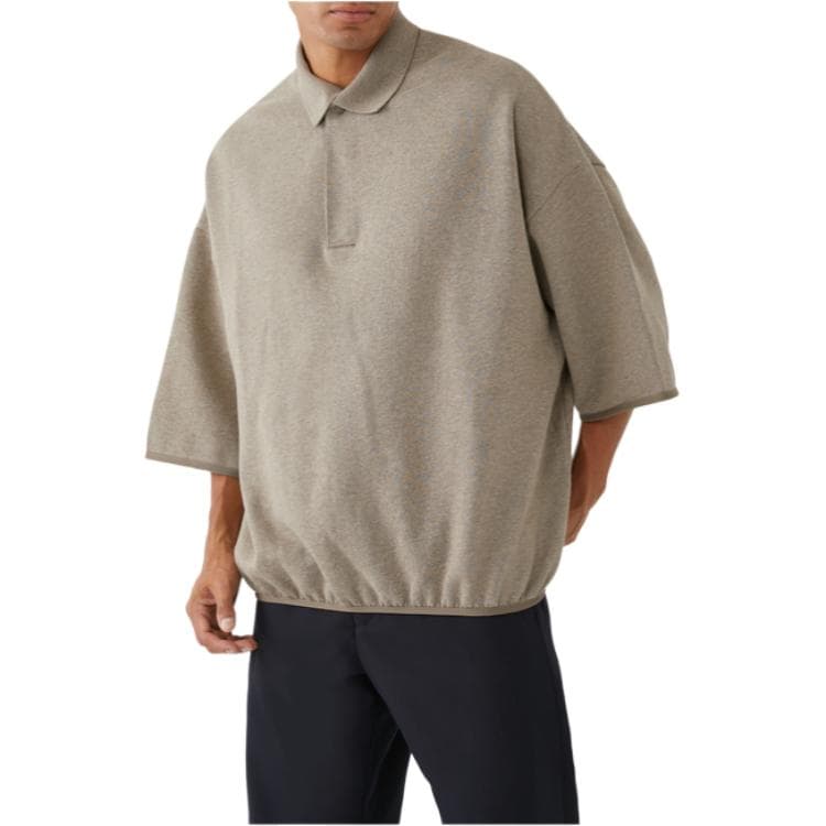 Поло Fear of God Essentials SS24 34 Sleeve Pol Heather Polo Heather Grey - изображение 4
