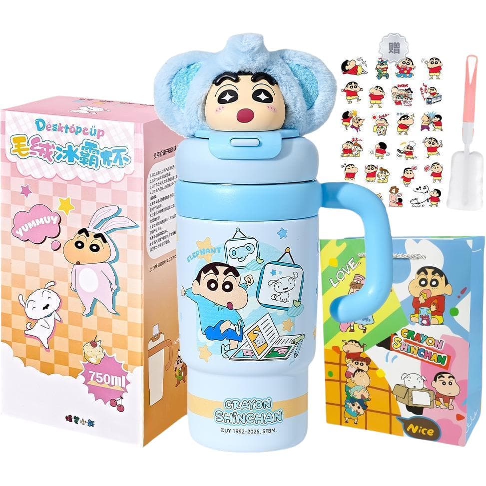 Crayon Shinchan Мягкая игрушка с объемной конструкцией охлаждающая ледяной король термокружка 750 мл - изображение 1