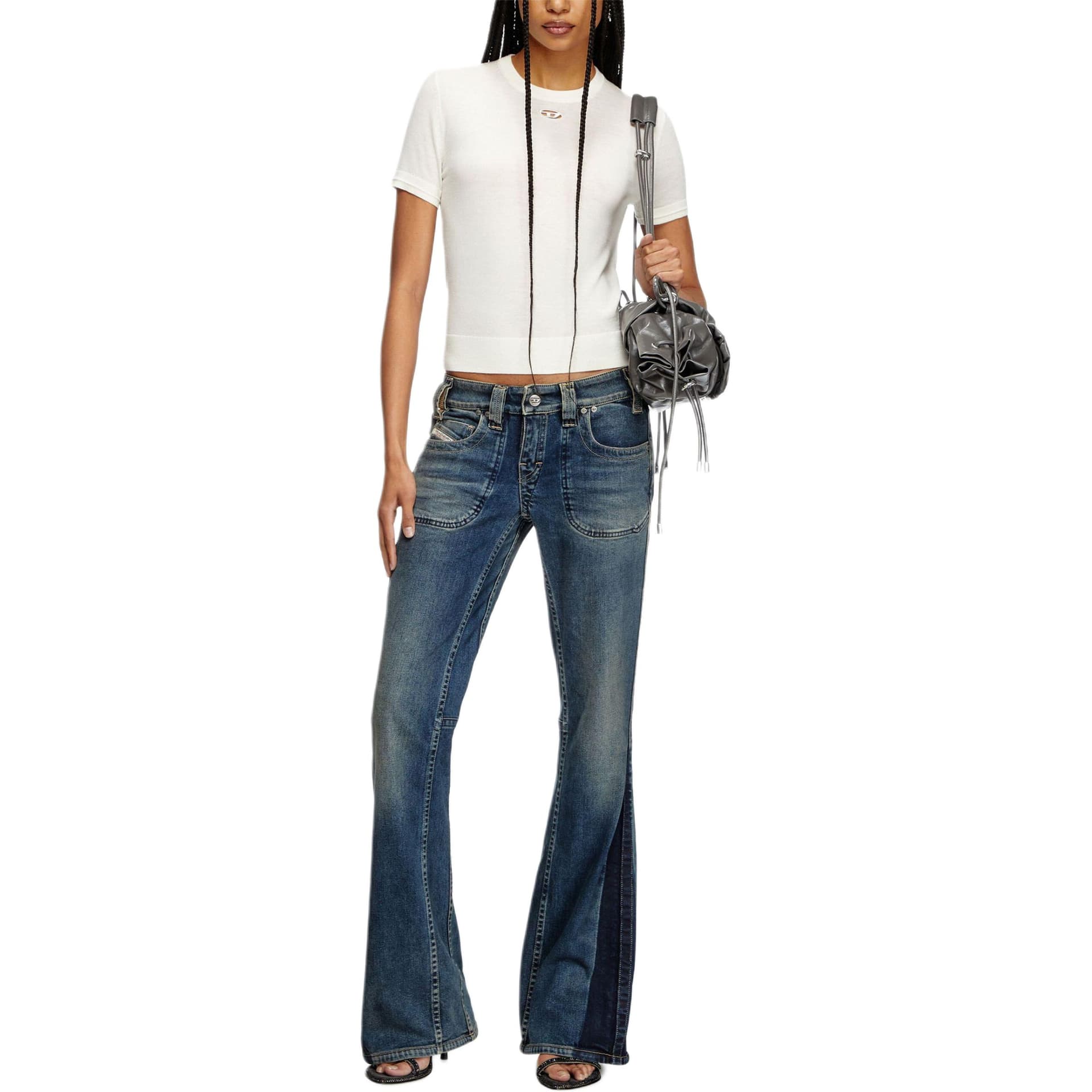 Кофта DIESEL OVAL D Белый Женский Трикотаж - изображение 3