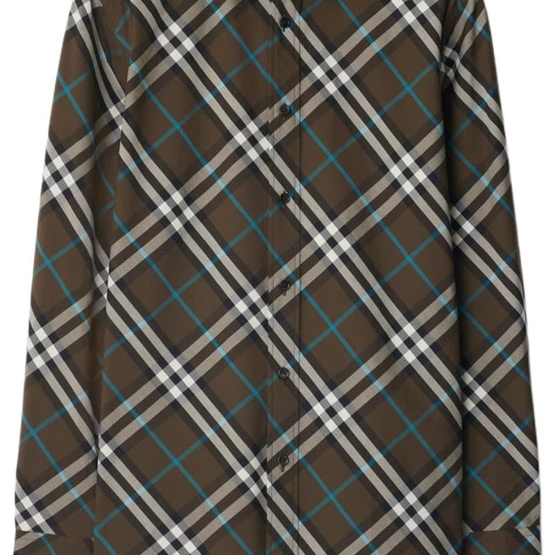 Рубашка Burberry Check Хлопковое волокно Рубашка Мужской Коричневый - изображение 6