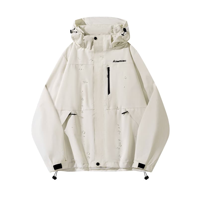 Куртка Kawasaki x Кавасаки Горный стиль куртка 3 в 1 с флисовой подкладкой, съемные детали, свободный покрой, с капюшоном, термозащитный, ветрозащитный, унисекс - изображение 5