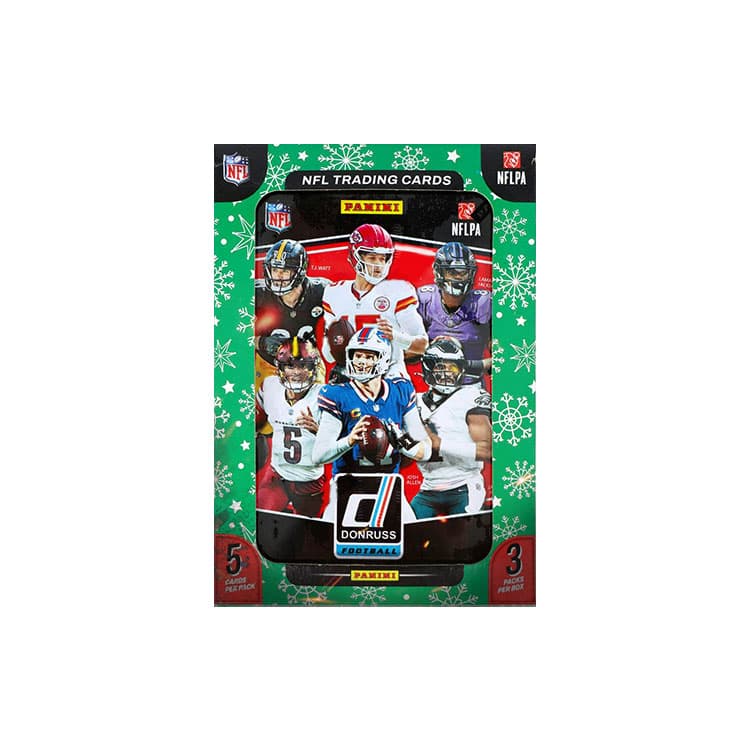 Коллекционные карточки PANINI 2025 Футбол Регби NFL Donruss Общие Карточки HOBBY Тин Спортивные Карточки Целая Коробка 3 Штуки - изображение 1