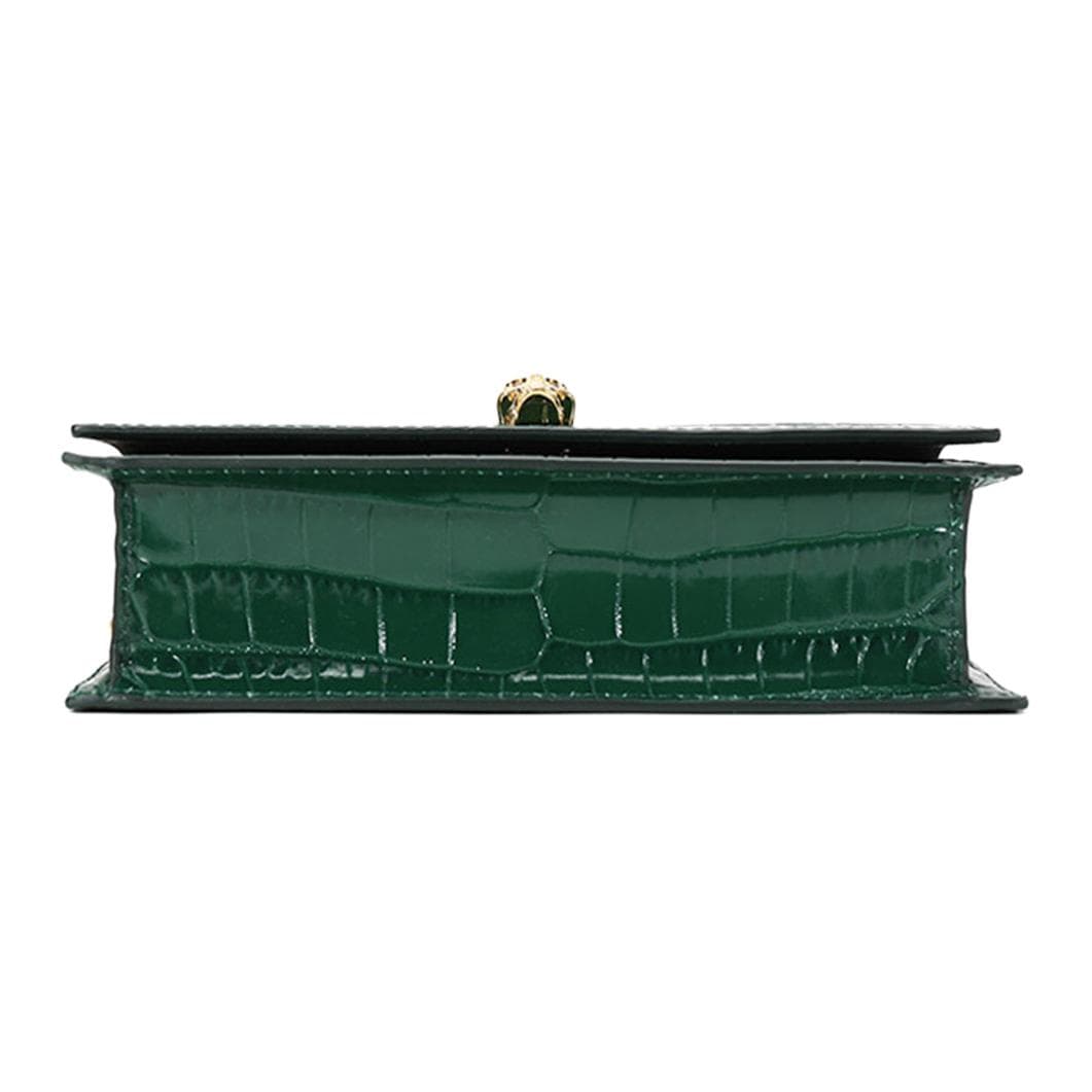 Мини-сумка Alexander McQueen Skull Chain Leather Crossbody Bag Deep Green - изображение 5