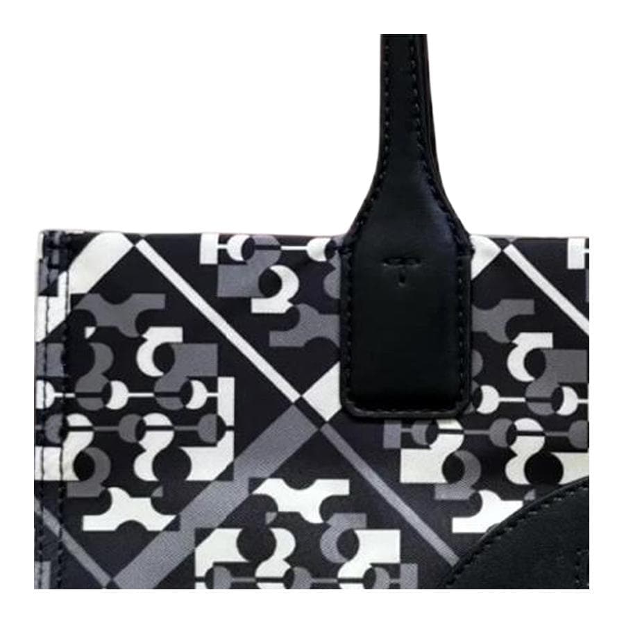 Мини-сумка Tory Burch Tory Burch Полиэстерная сумка-тоут из полиэстерового волокна сумка для покупок маленькая сумка черная женская - изображение 5