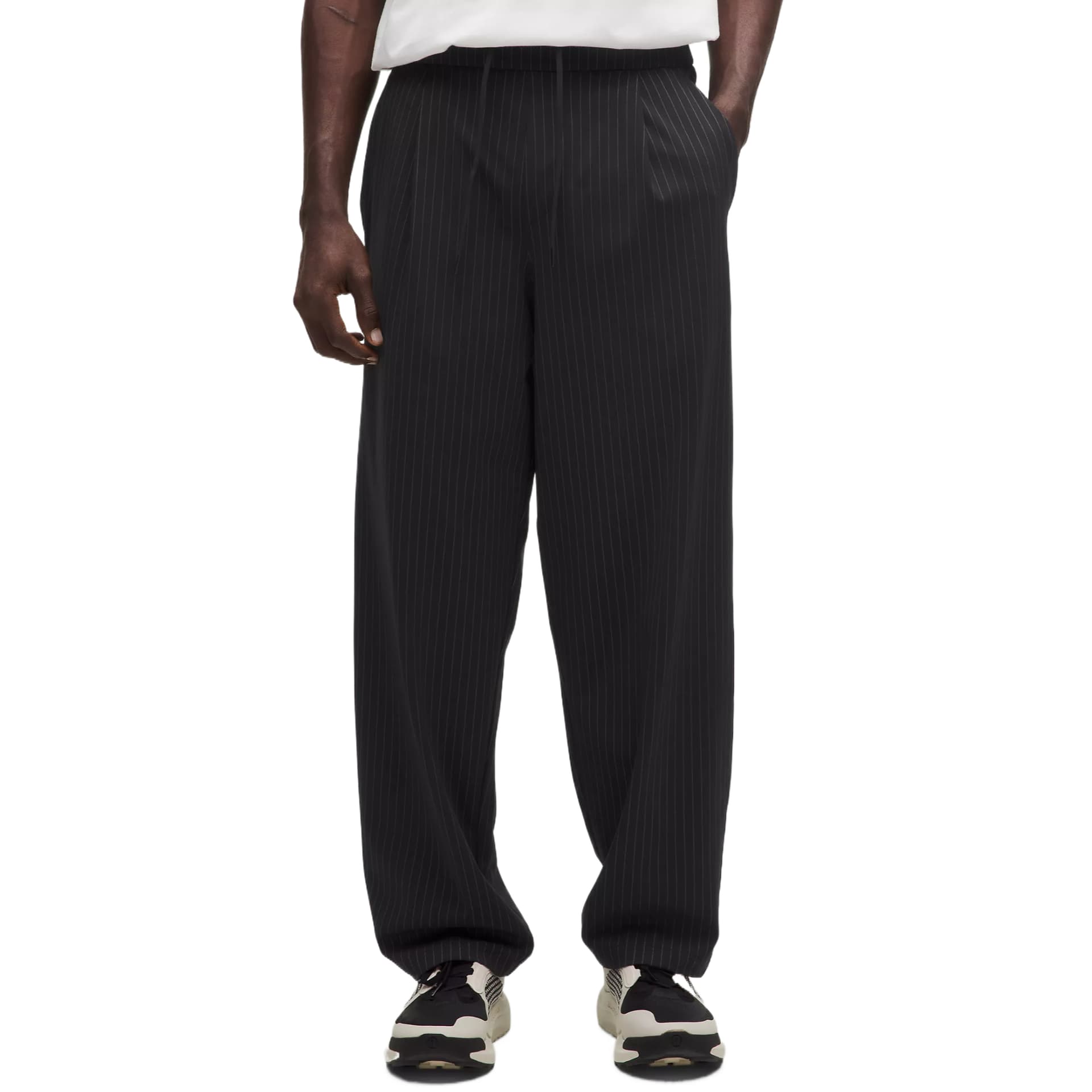 Штаны lululemon Черный Белый BLK WHT Мужские Повседневные Штаны - изображение 1