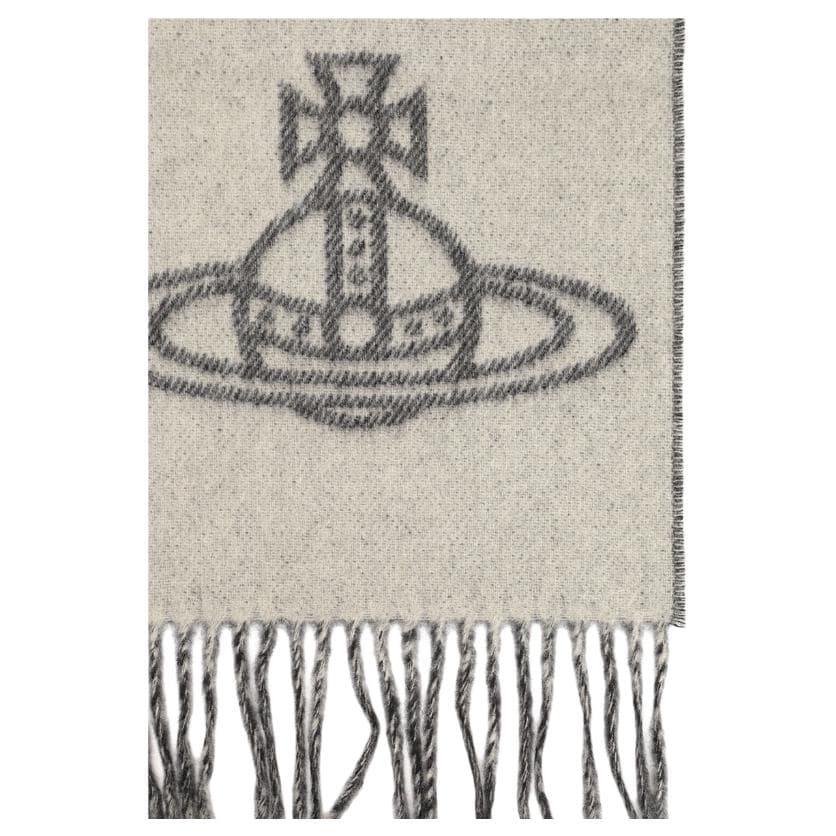 Шарф Вивьен Вествуд Wool Knit Платки Унисекс Черный розовый - изображение 2
