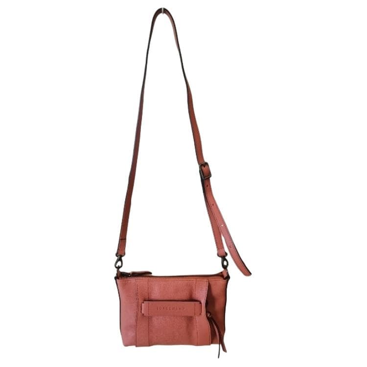 Сумка через плечо LONGCHAMP Сумка через плечо с объемной конструкцией сумка на плечо маленькая женская оранжево-красная из коровьей кожи - изображение 2