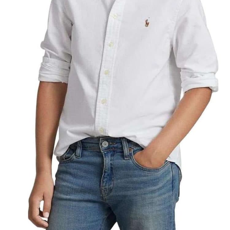 Polo Ralph Lauren Рубашка SS23 Белый Детский - изображение 4
