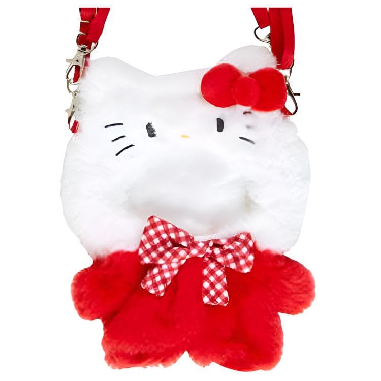 Сумка Sanrio Искусственный мех сумка через плечо сумка на плечо средняя женская белая и красная - изображение 2