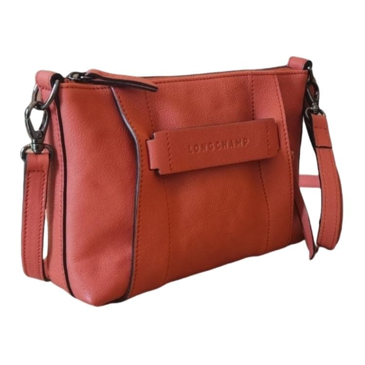 Сумка через плечо LONGCHAMP Сумка через плечо с объемной конструкцией сумка на плечо маленькая женская оранжево-красная из коровьей кожи - изображение 3