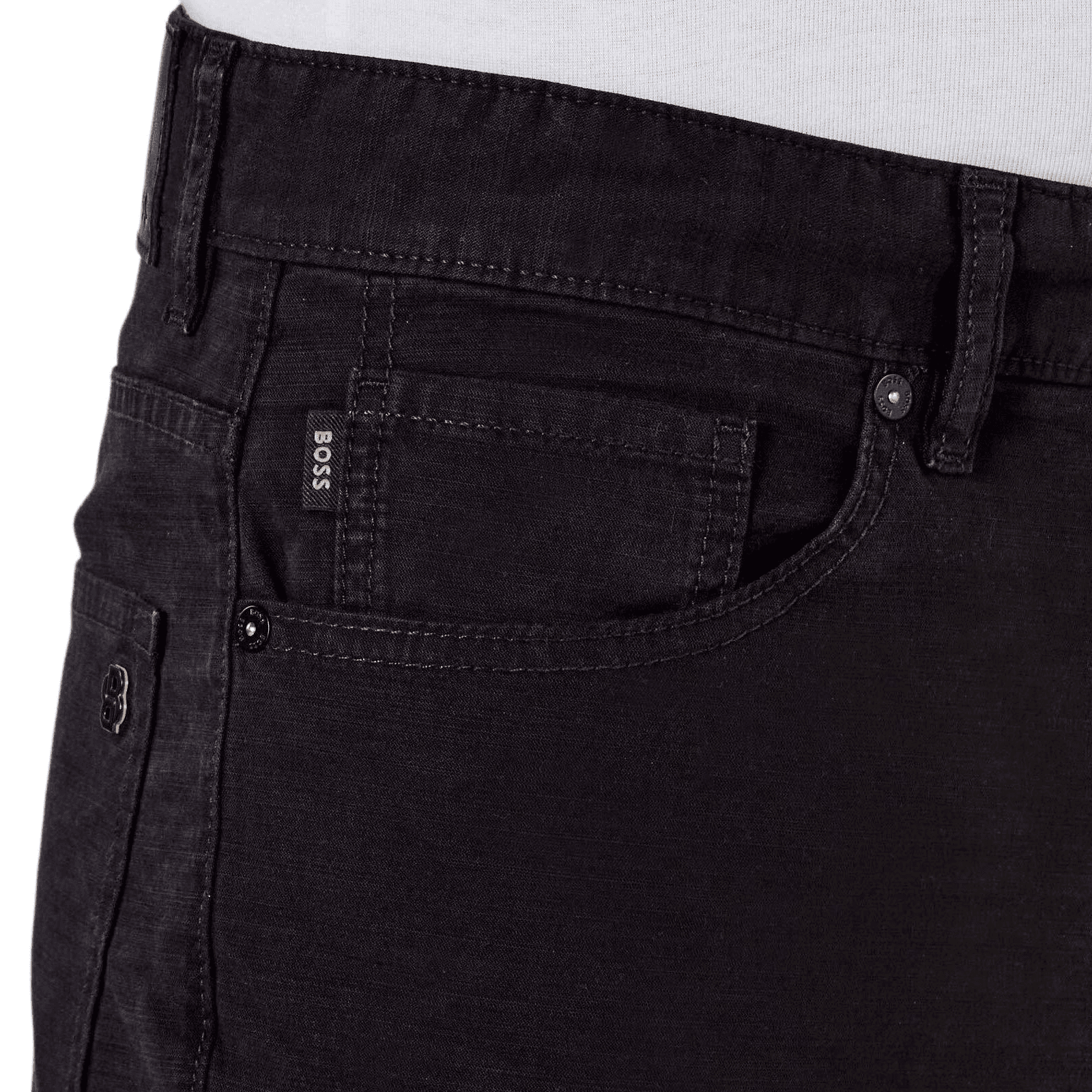 Штаны HUGO BOSS SS25 Джинсы Мужские Черные - изображение 4