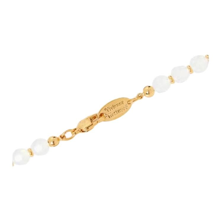 Ожерелье Vivienne Westwood Белый циркон Saturn Styling Ожерелье Унисекс Золото Белый - изображение 3