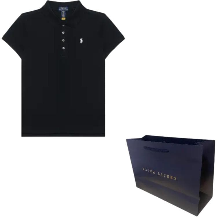 Футболка Polo Ralph Lauren Поло SS24 Стандартный черный Детский - изображение 6