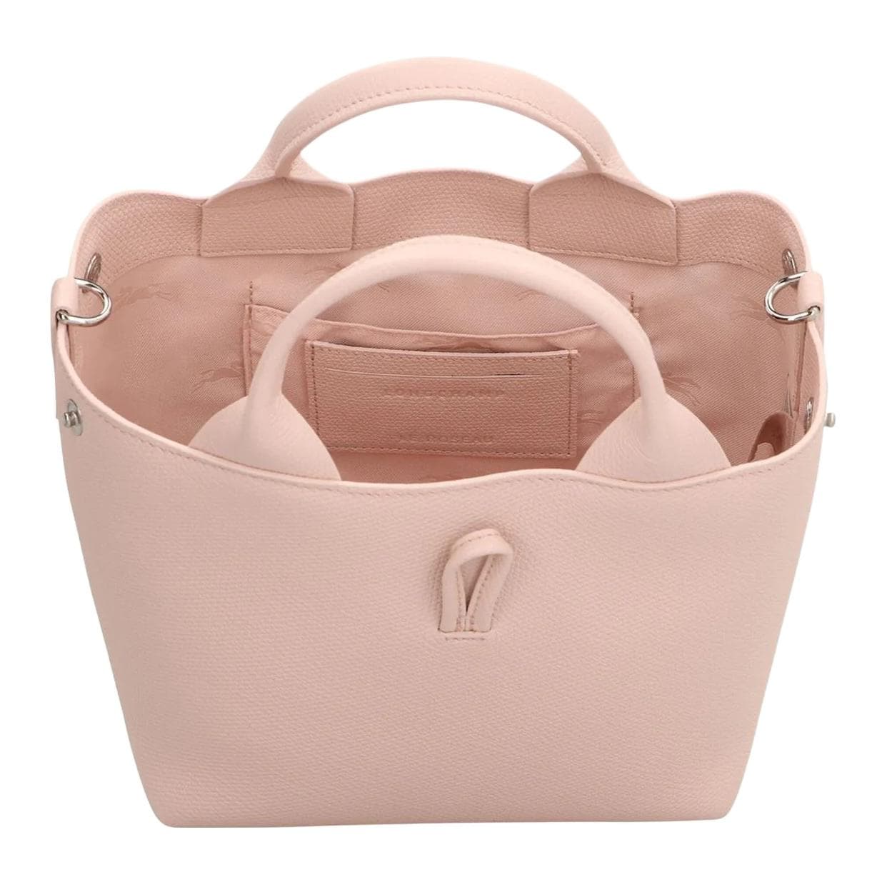 Сумка LONGCHAMP Le Roseau Сумка через плечо из коровьей кожи маленькая сумка для женщин балетный розовый - изображение 4