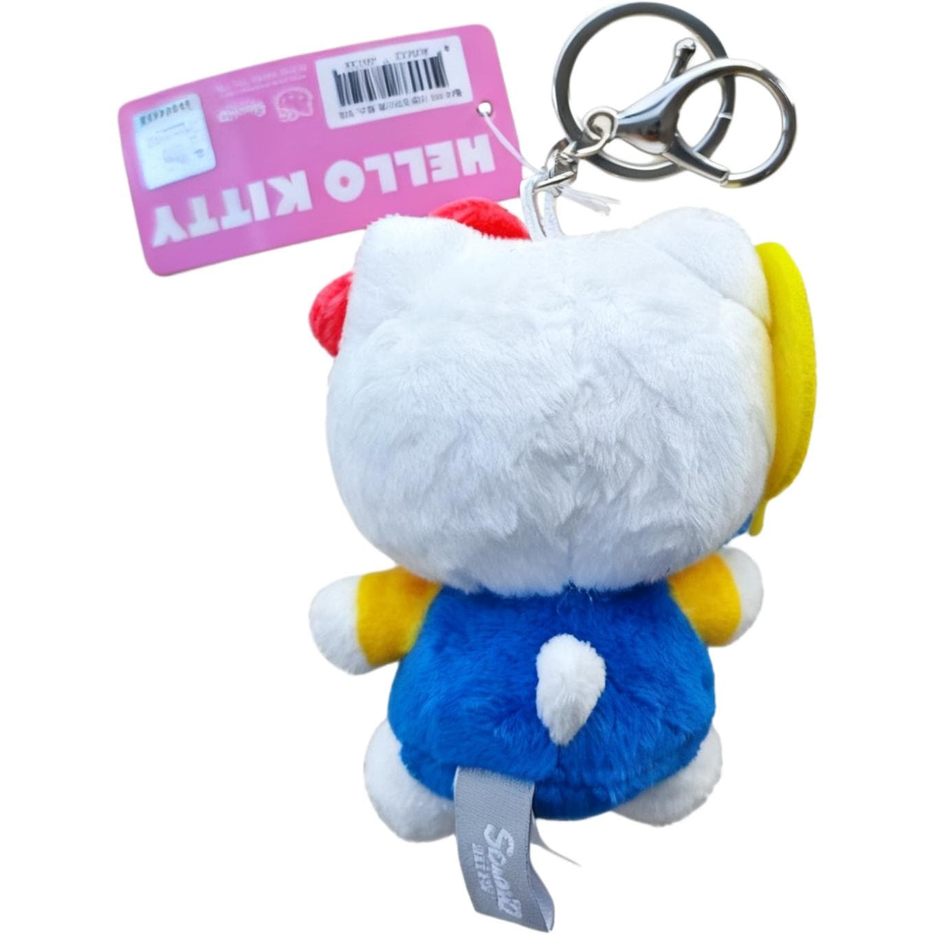 Sanrio Корейский стиль Синий Топ с желтым дизайном воздушного шара Hello Kitty Милый стиль Плюшевые брелки - изображение 2