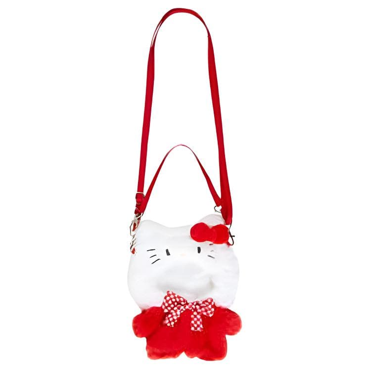 Сумка Sanrio Искусственный мех сумка через плечо сумка на плечо средняя женская белая и красная - изображение 1