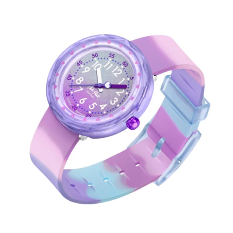Часы SWATCH Flik Flak Кварцевый механизм Детские часы 36,7*35 мм Фиолетовый циферблат Часы Полимерные корпуса часов - изображение 2