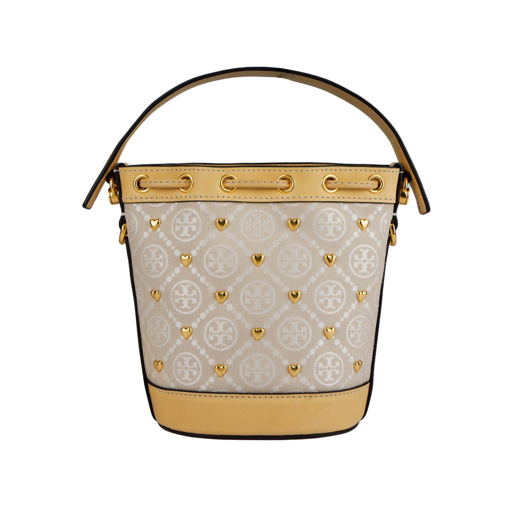 Сумка Tory Burch T Monogram Mini Bucket Bag Ivory - изображение 3