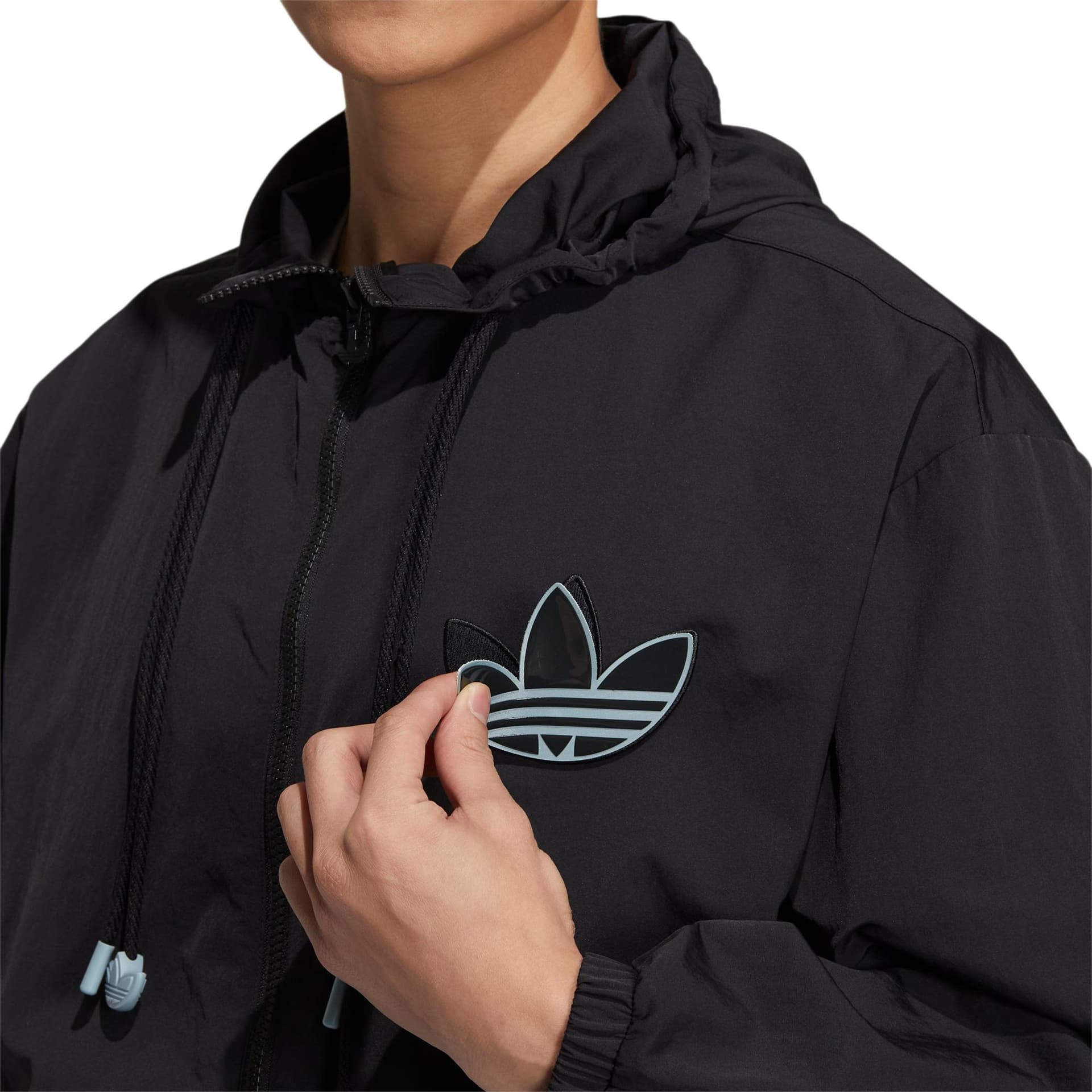 Куртка adidas Originals Logo Hoodie Jacket Black - изображение 5