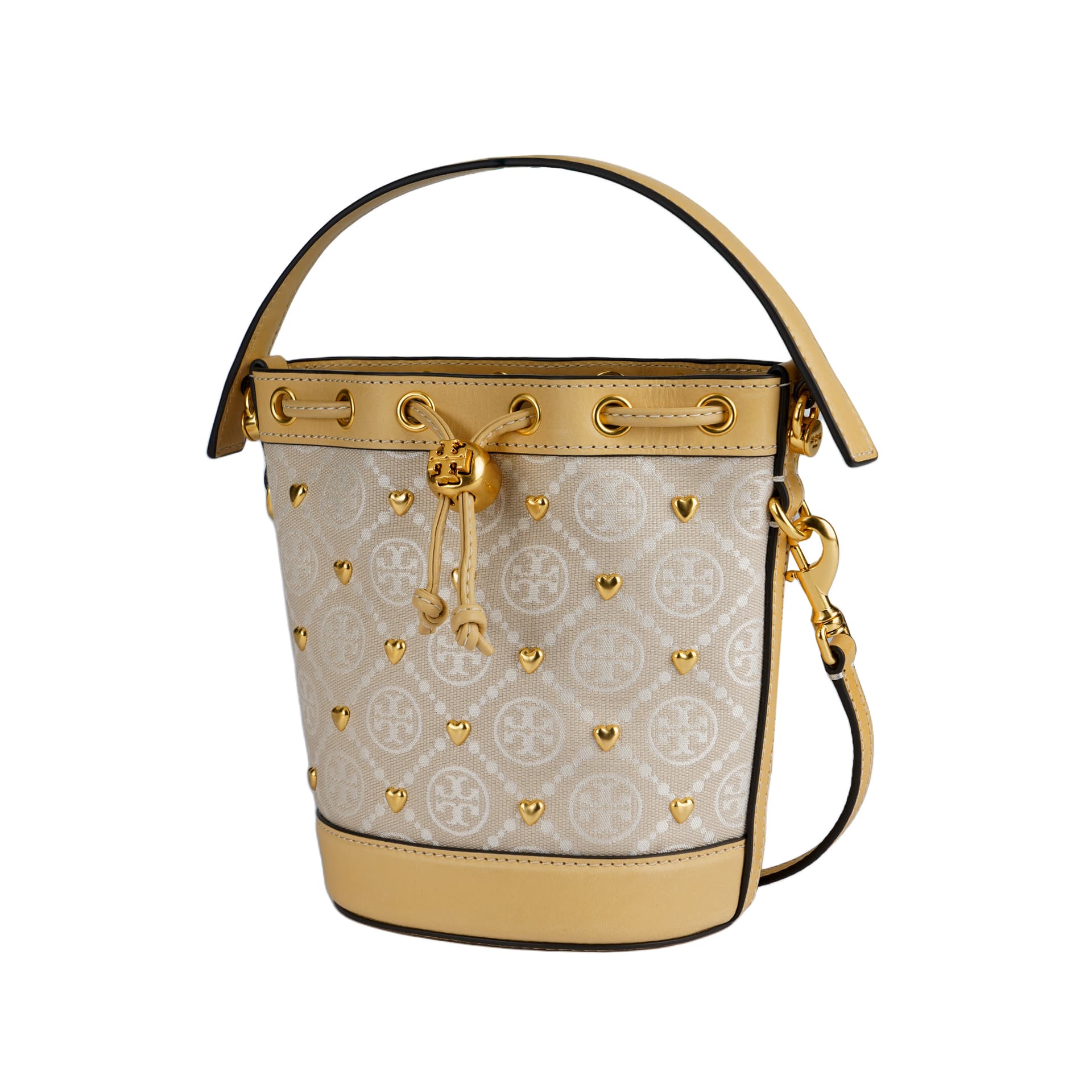 Сумка Tory Burch T Monogram Mini Bucket Bag Ivory - изображение 2