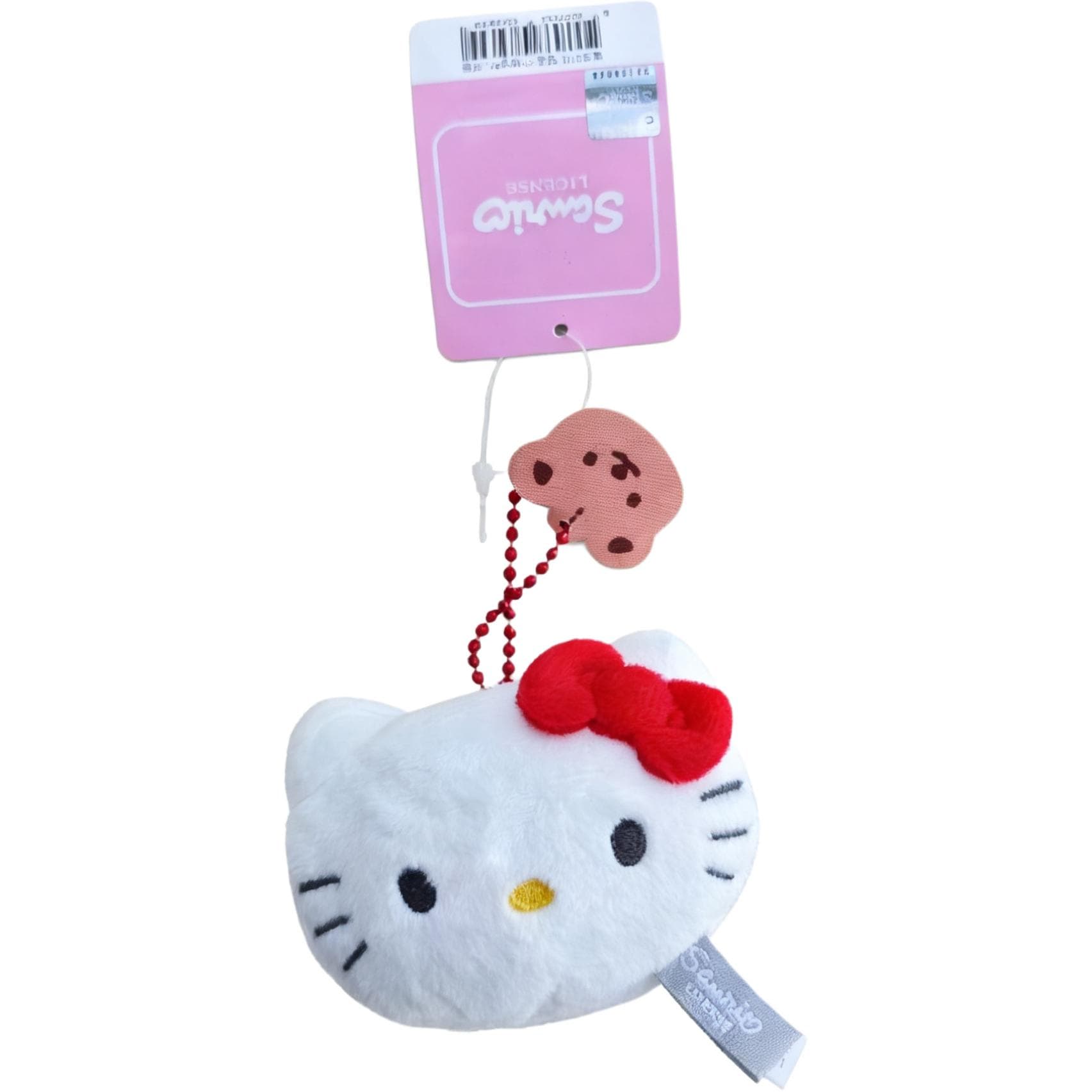Sanrio Корейский стиль Hello Kitty Большая голова Милый стиль Плюшевые брелки Длина тела 5 см - изображение 1