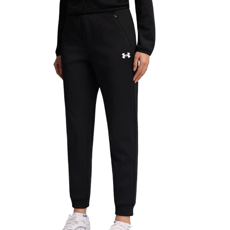 Штаны Under Armour Бег Эластичные манжеты Термические Свободный крой С флисовой подкладкой Вязаные Тренировочные штаны Женские - изображение 1