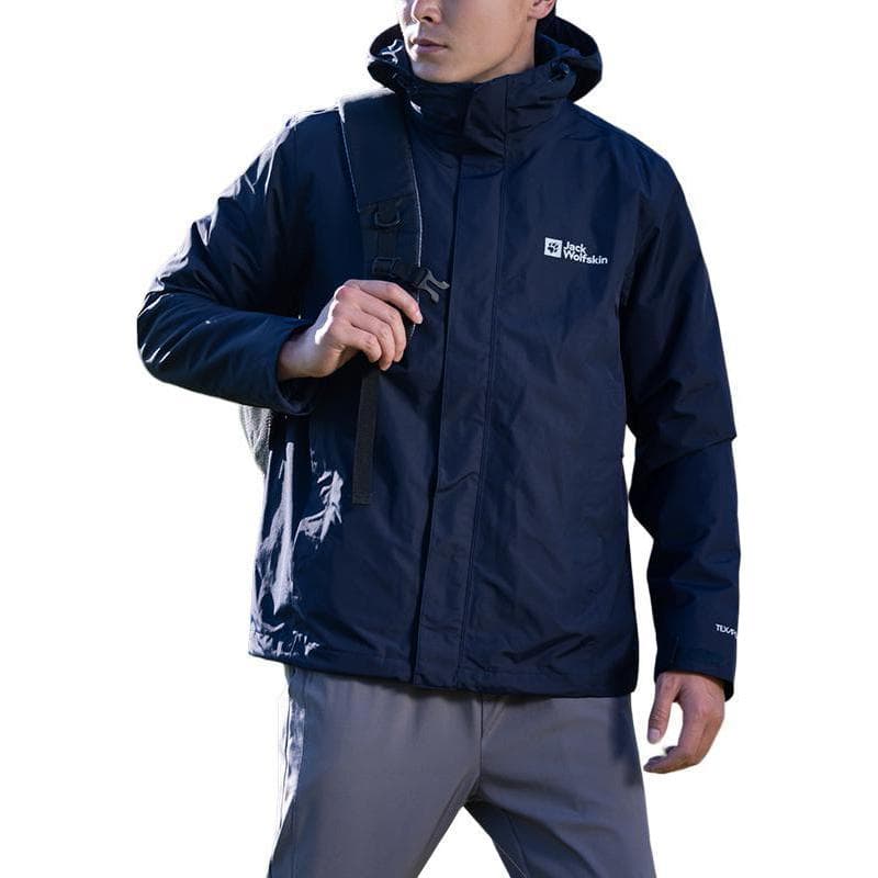 Демисезонная куртка Jack Wolfskin Hooded Windproof Jacket Navy Blue - изображение 2