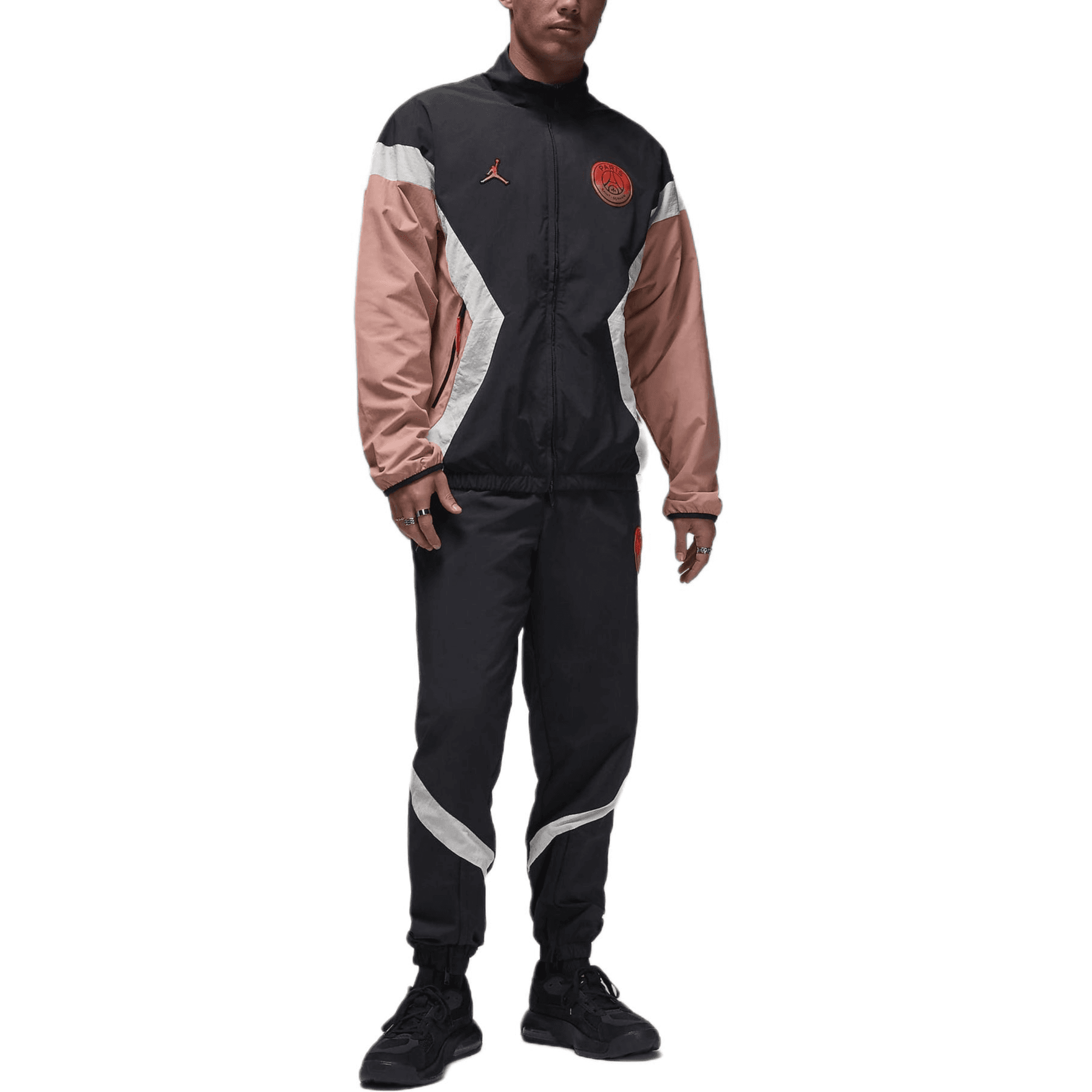 Куртка Jordan X PSG Бренд FW24 Куртки и Пальто Унисекс Черный Розовый - изображение 5