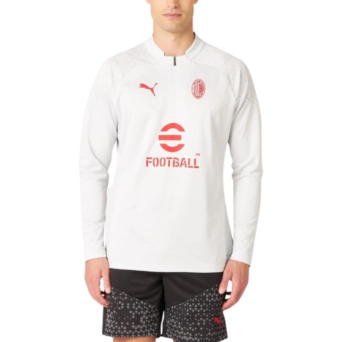 Кофта PUMA AC Milan Long Sleeve Tee White - изображение 3
