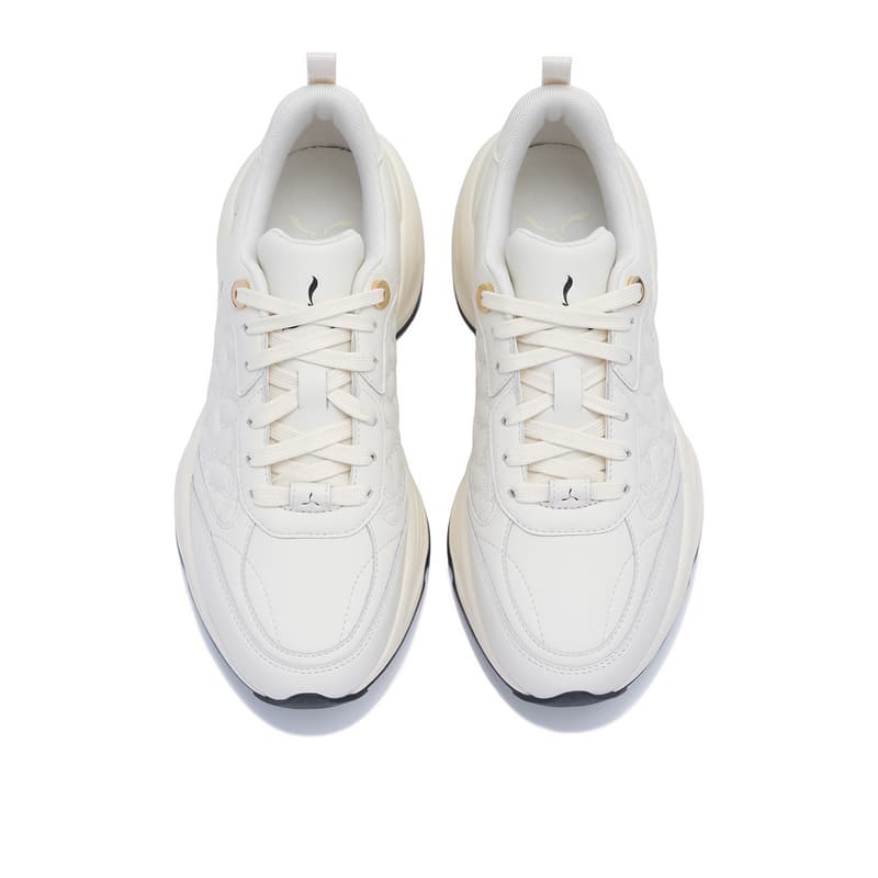 Кроссовки LI NING 1990 Classic Collection Low Топ Массивные кроссовки Мужской Экрю - изображение 4
