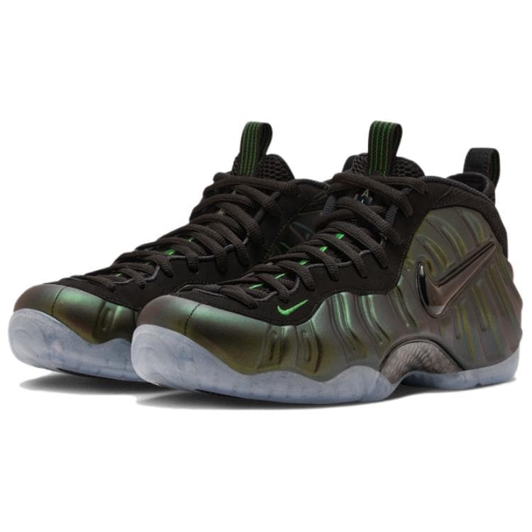 Кроссовки для баскетбола Nike Foamposite Pro MID Топ Баскетбольные Кроссовки Мужские Сосново-Зеленые Выпуск 2025 - изображение 3