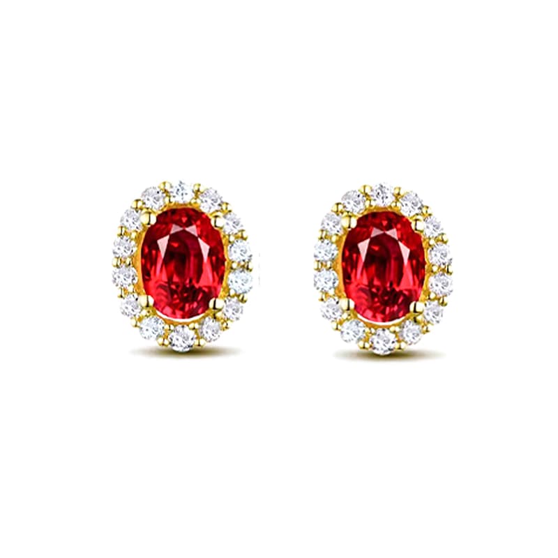 Серьги ONEKISS Серьги-гвоздики из покрытого золотом медного синтетического кубического циркония женские - изображение 1
