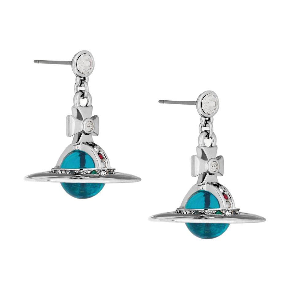 Серьги Серьги Vivienne Westwood унисекс серебряный синий - изображение 3