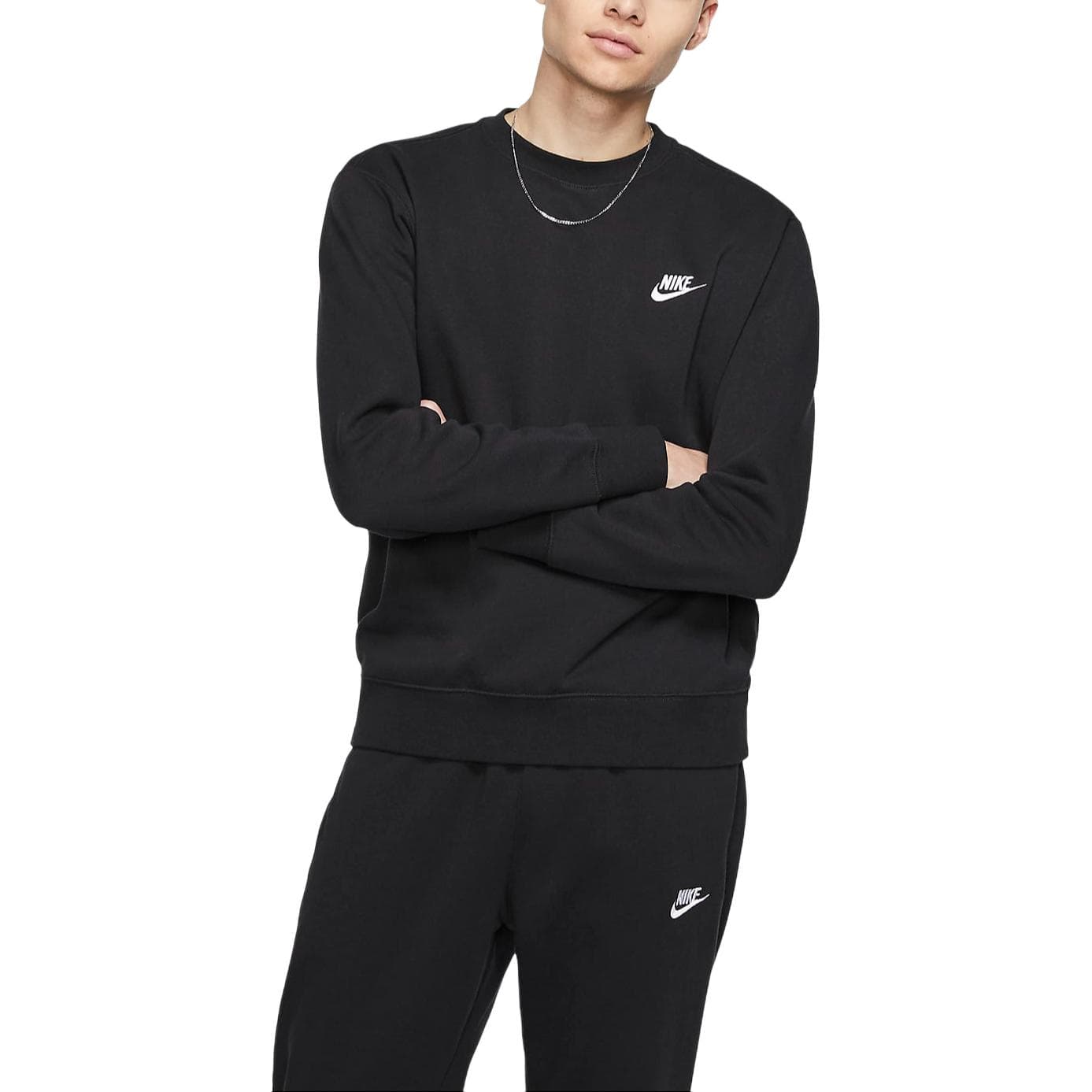 Худи Nike Sportswear Club Fleece Crewneck Pullover Black - изображение 3